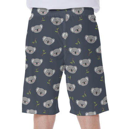 Koala Bear Pattern Print Men's Beach Shorts