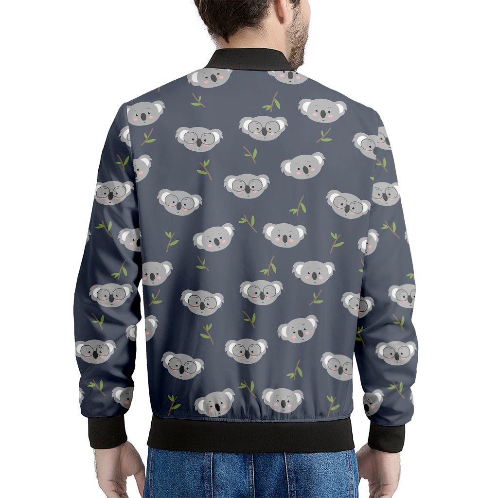 Koala Bear Pattern Print Men's Bomber Jacket
