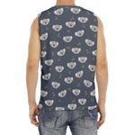 Koala Bear Pattern Print Men's Fitness Tank Top