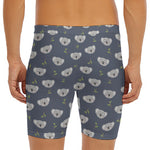 Koala Bear Pattern Print Men's Long Boxer Briefs