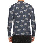 Koala Bear Pattern Print Men's Long Sleeve Rash Guard
