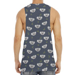 Koala Bear Pattern Print Men's Muscle Tank Top