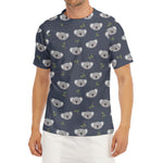 Koala Bear Pattern Print Men's Short Sleeve Rash Guard