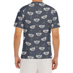 Koala Bear Pattern Print Men's Short Sleeve Rash Guard