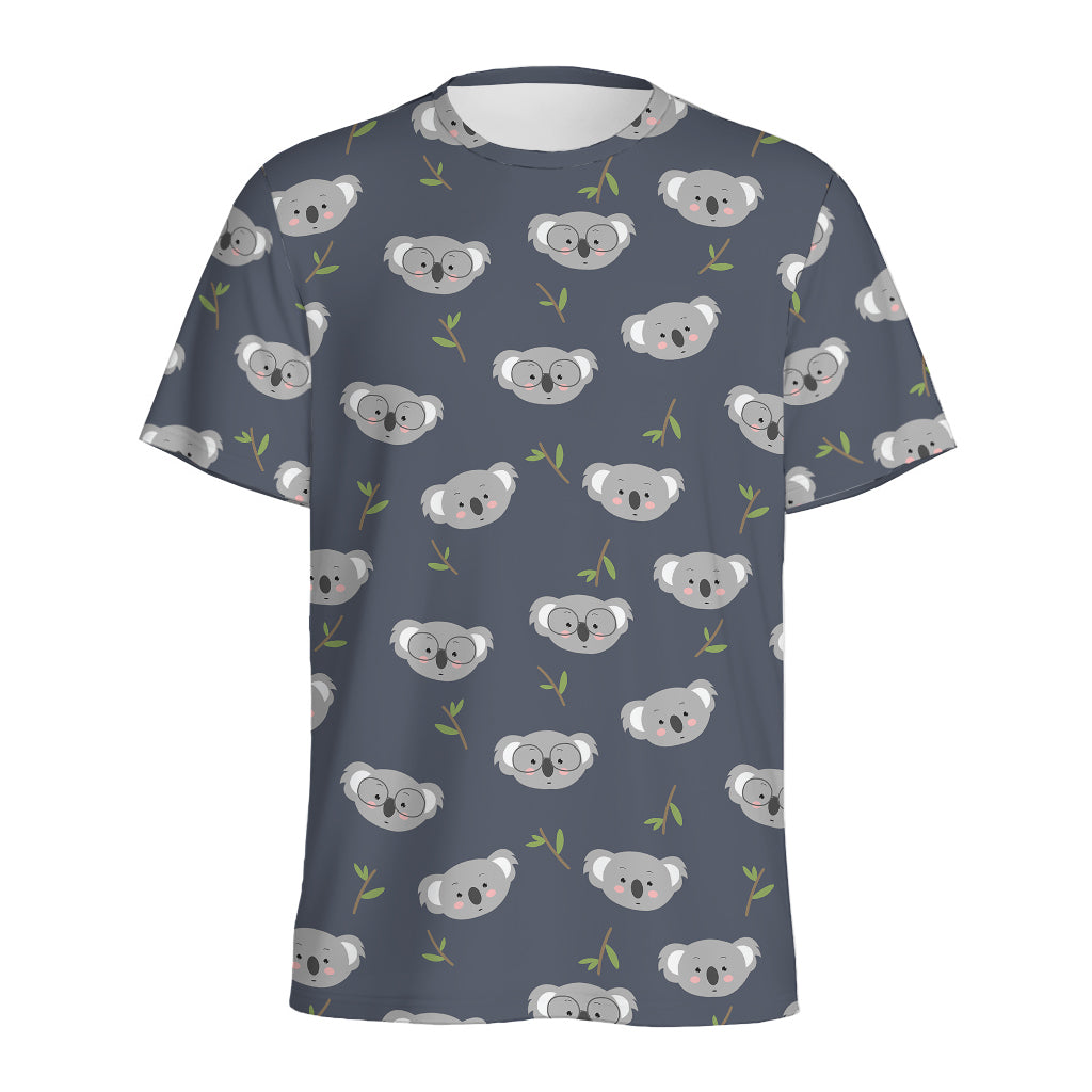 Koala Bear Pattern Print Men's Sports T-Shirt