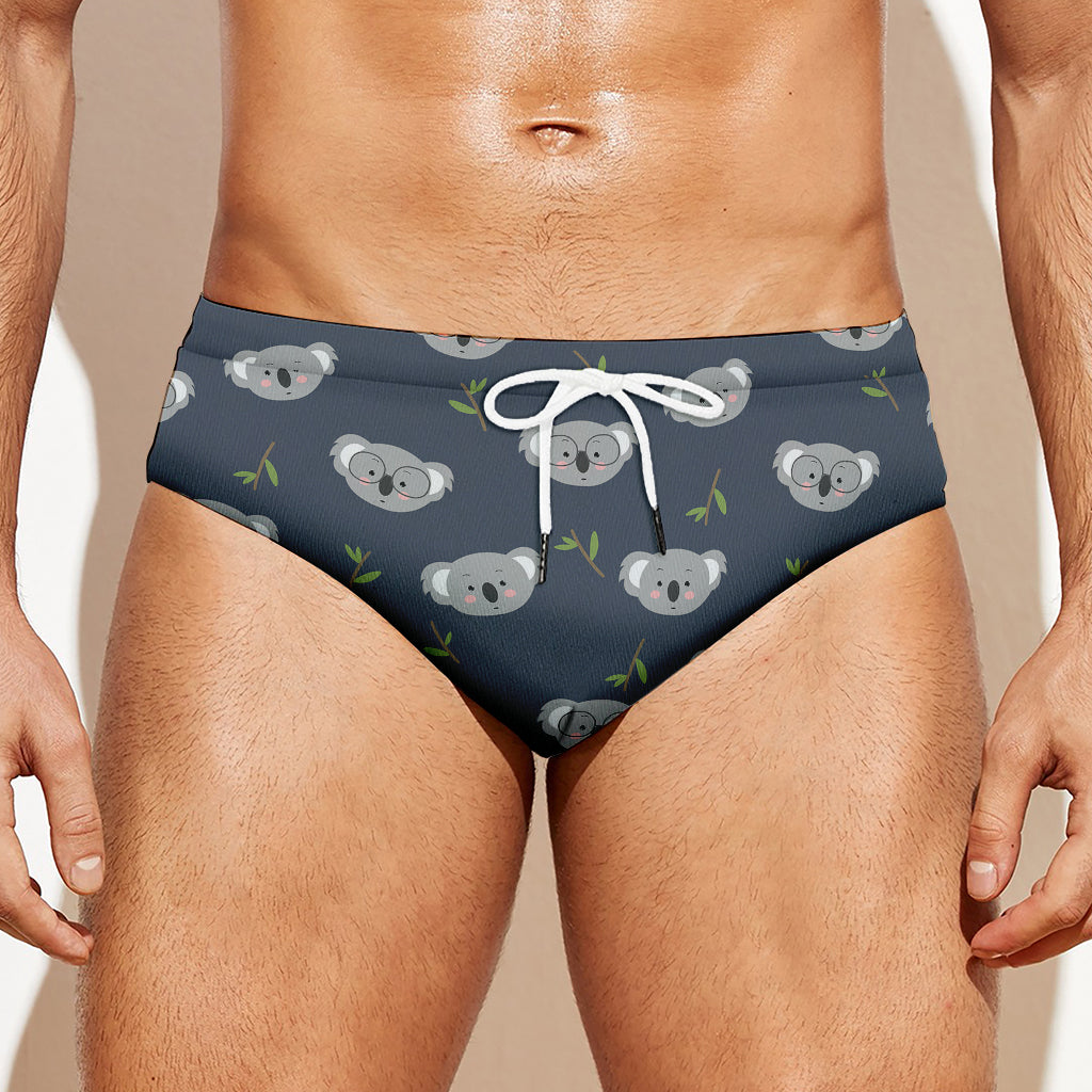 Koala Bear Pattern Print Men's Swim Briefs