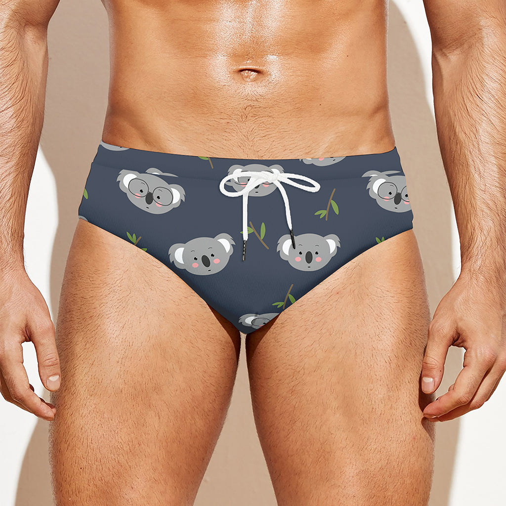 Koala Bear Pattern Print Men's Swim Briefs