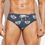 Koala Bear Pattern Print Men's Swim Briefs