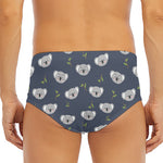 Koala Bear Pattern Print Men's Triangle Swim Briefs