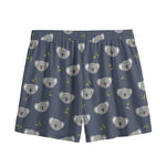 Koala Bear Pattern Print Mesh Shorts