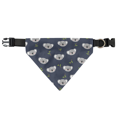 Koala Bear Pattern Print Over The Collar Dog Bandana