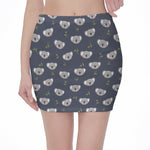 Koala Bear Pattern Print Pencil Mini Skirt