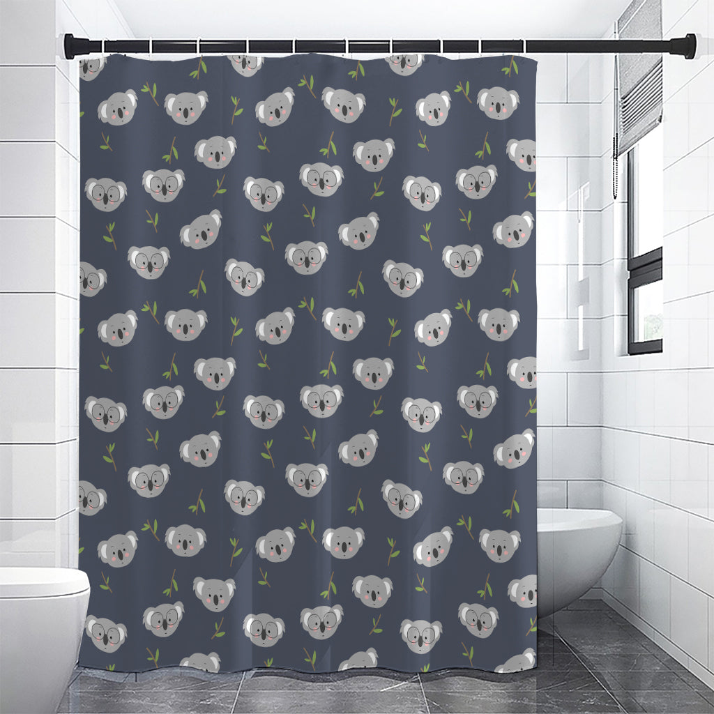 Koala Bear Pattern Print Premium Shower Curtain