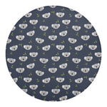 Koala Bear Pattern Print Round Blanket