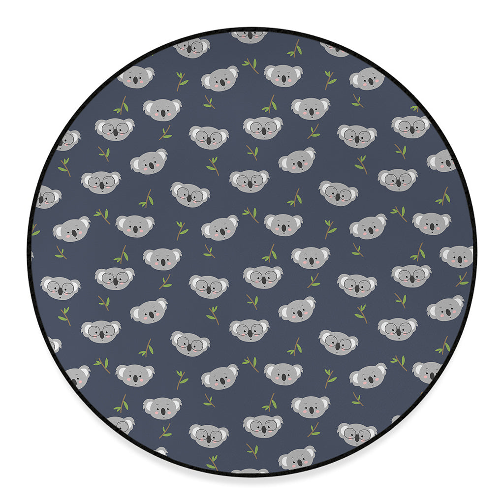 Koala Bear Pattern Print Round Floor Mat
