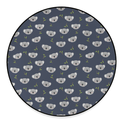 Koala Bear Pattern Print Round Floor Mat