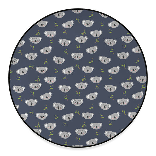Koala Bear Pattern Print Round Floor Mat