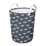 Koala Bear Pattern Print Round Laundry Basket