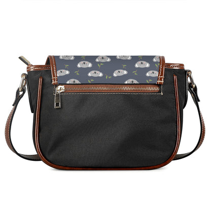 Koala Bear Pattern Print Saddle Bag