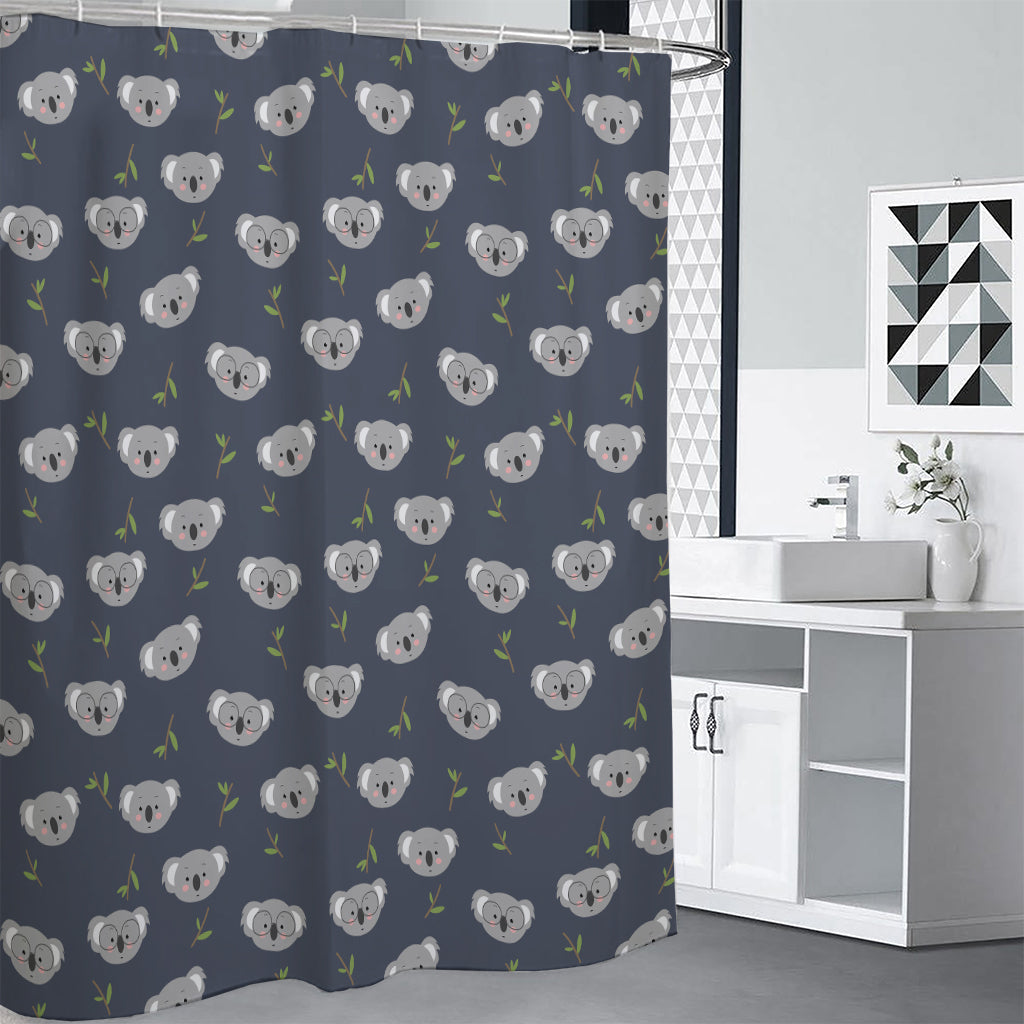 Koala Bear Pattern Print Shower Curtain