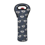 Koala Bear Pattern Print Single Neoprene Wine Tote
