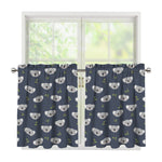 Koala Bear Pattern Print Tier Curtains