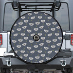 Koala Bear Pattern Print Tire Cover With Camera Hole