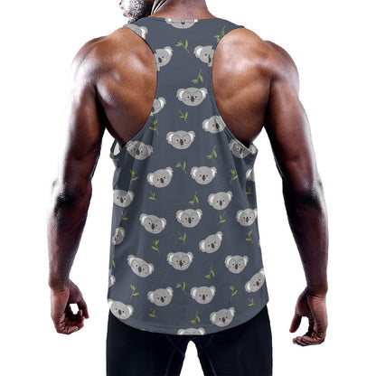 Koala Bear Pattern Print Training Tank Top