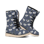 Koala Bear Pattern Print Winter Boots