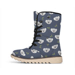 Koala Bear Pattern Print Winter Boots