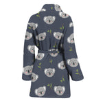 Koala Bear Pattern Print Women's Bathrobe