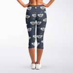 Koala Bear Pattern Print Women's Capri Leggings