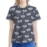 Koala Bear Pattern Print Women's Polo Shirt