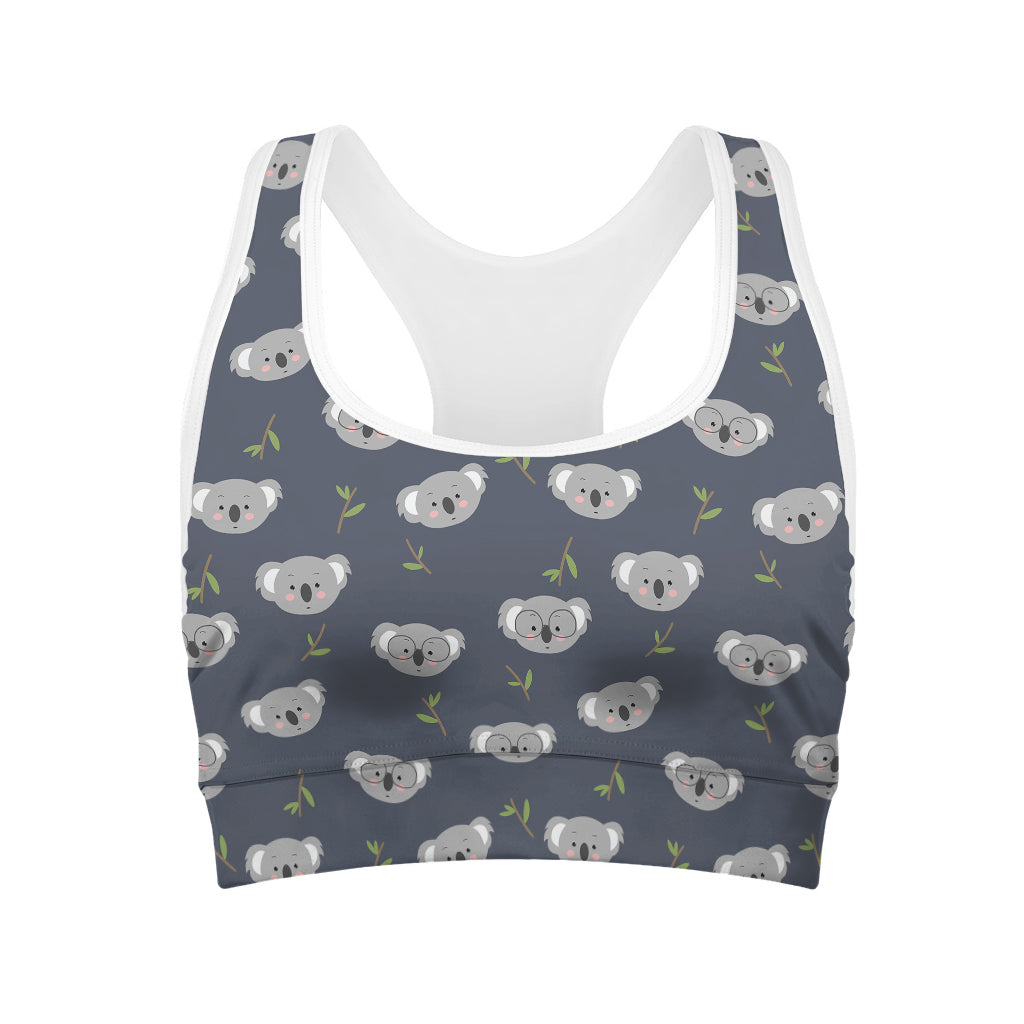 Koala Bear Pattern Print Women's Sports Bra