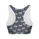 Koala Bear Pattern Print Women's Sports Bra