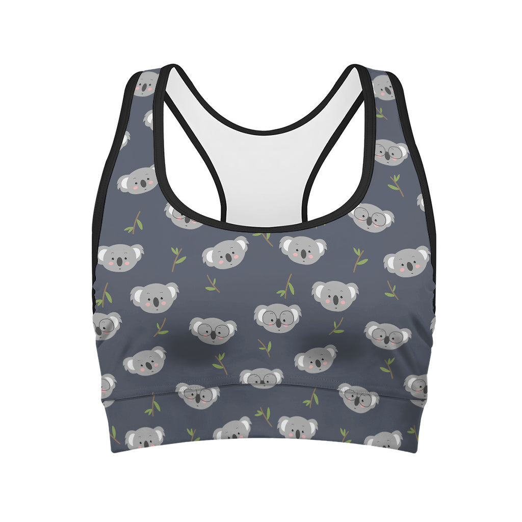 Koala Bear Pattern Print Women's Sports Bra