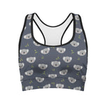 Koala Bear Pattern Print Women's Sports Bra