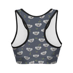 Koala Bear Pattern Print Women's Sports Bra
