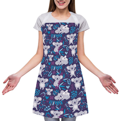 Koala Forest Pattern Print Adjustable Apron