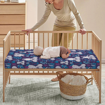 Koala Forest Pattern Print Baby Crib Sheet