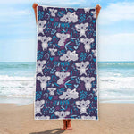 Koala Forest Pattern Print Beach Towel