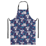 Koala Forest Pattern Print Bib Apron With Pocket