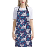 Koala Forest Pattern Print Bib Apron With Pocket