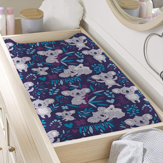 Koala Forest Pattern Print Changing Pad Cover