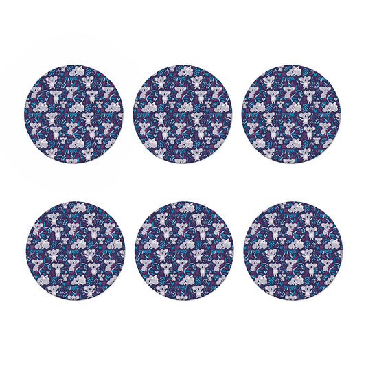 Koala Forest Pattern Print Coaster Set