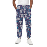 Koala Forest Pattern Print Cotton Pants