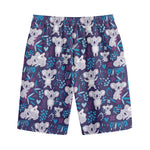 Koala Forest Pattern Print Cotton Shorts