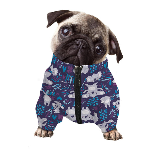 Koala Forest Pattern Print Dog Zip Up Jacket