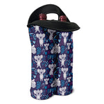 Koala Forest Pattern Print Double Neoprene Wine Tote
