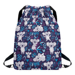 Koala Forest Pattern Print Drawstring Backpack
